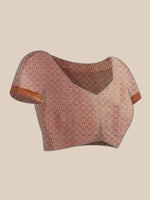 Thumbnail for Turquoise Brocade Woven Zari Design Floral Saree with Unstitched Blouse - Hiral Fashion - Distacart