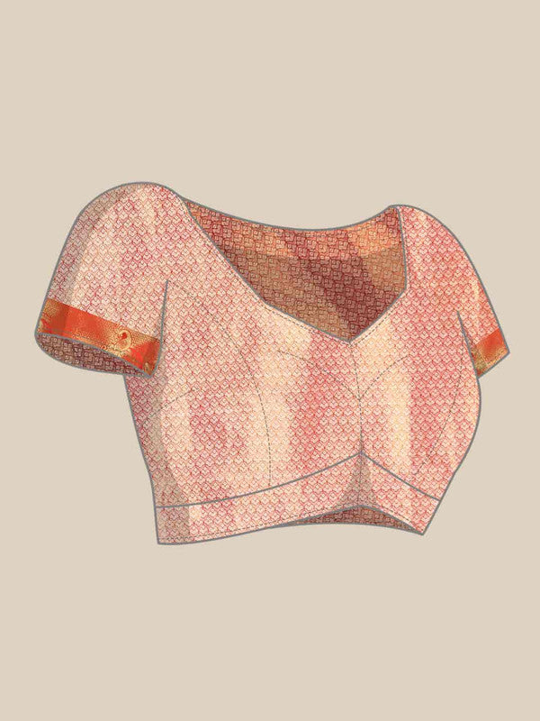 Green Brocade Woven Zari Design Floral Saree with Unstitched Blouse - Hiral Fashion - Distacart