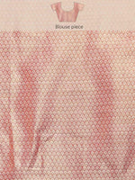 Thumbnail for Navy Blue Brocade Woven Zari Design Floral Saree with Unstitched Blouse - Hiral Fashion - Distacart