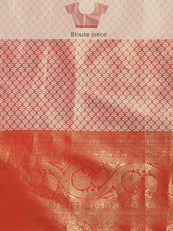 Black Silk Blend Woven Zari Design Striped Saree with Unstitched Blouse - Hiral Fashion - Distacart