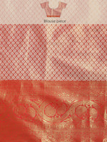 Thumbnail for Black Silk Blend Woven Zari Design Striped Saree with Unstitched Blouse - Hiral Fashion - Distacart