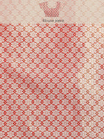 Thumbnail for Pink Silk Blend Woven Zari Design Striped Saree with Unstitched Blouse - Hiral Fashion - Distacart