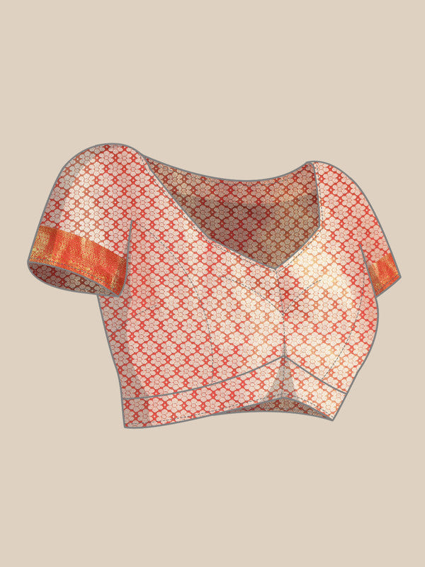 Purple Silk Blend Woven Zari Design Striped Saree with Unstitched Blouse - Hiral Fashion - Distacart