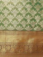 Thumbnail for Green Art Silk Woven Zari Design Floral Saree with Unstitched Blouse - Hiral Fashion - Distacart