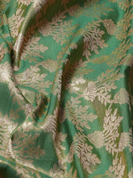 Thumbnail for Green Art Silk Woven Zari Design Floral Saree with Unstitched Blouse - Hiral Fashion - Distacart