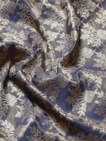 Thumbnail for Navy Blue Art Silk Woven Zari Design Floral Saree with Unstitched Blouse - Hiral Fashion - Distacart