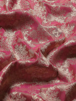 Thumbnail for Pink Art Silk Woven Zari Design Floral Saree with Unstitched Blouse - Hiral Fashion - Distacart