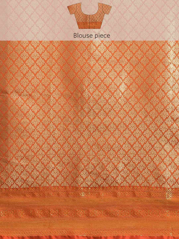 Green Art Silk Woven Zari Design Floral Saree with Unstitched Blouse - Hiral Fashion - Distacart