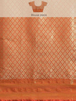 Thumbnail for Navy Blue Art Silk Woven Zari Design Floral Saree with Unstitched Blouse - Hiral Fashion - Distacart