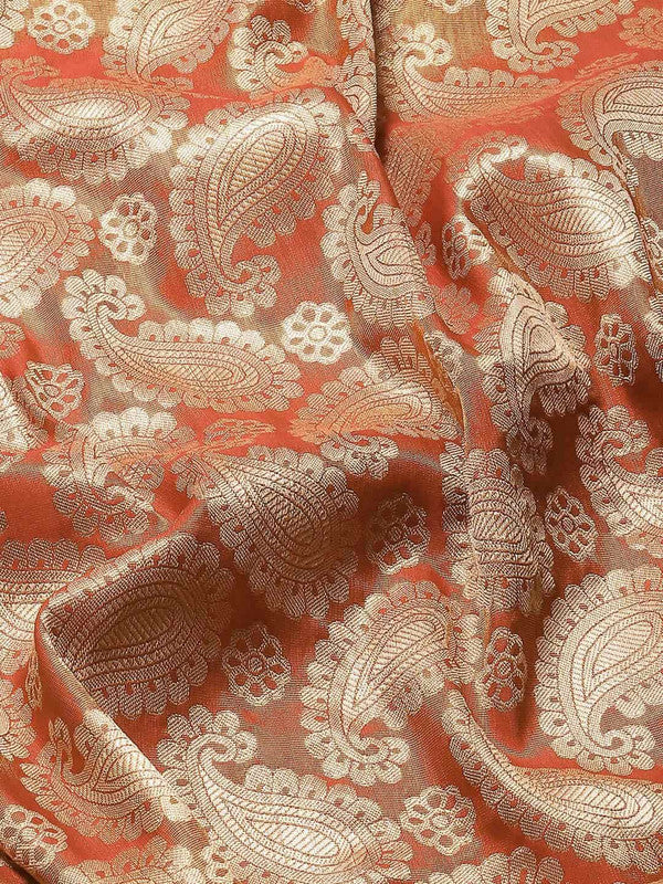 Yellow Art Silk Woven Zari Design Floral Saree with Unstitched Blouse - Hiral Fashion - Distacart