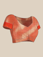 Thumbnail for Purple Brocade Woven Zari Design Ethnic Motifs Saree with Unstitched Blouse - Hiral Fashion - Distacart