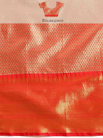 Thumbnail for Purple Brocade Woven Zari Design Ethnic Motifs Saree with Unstitched Blouse - Hiral Fashion - Distacart