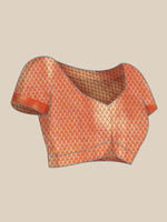 Thumbnail for Red Brocade Woven Zari Design Ethnic Motifs Saree with Unstitched Blouse - Hiral Fashion - Distacart