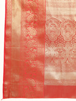 Thumbnail for Black Brocade Woven Zari Design Striped Saree with Unstitched Blouse - Hiral Fashion - Distacart