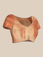 Thumbnail for Pink Brocade Woven Zari Design Striped Saree with Unstitched Blouse - Hiral Fashion - Distacart