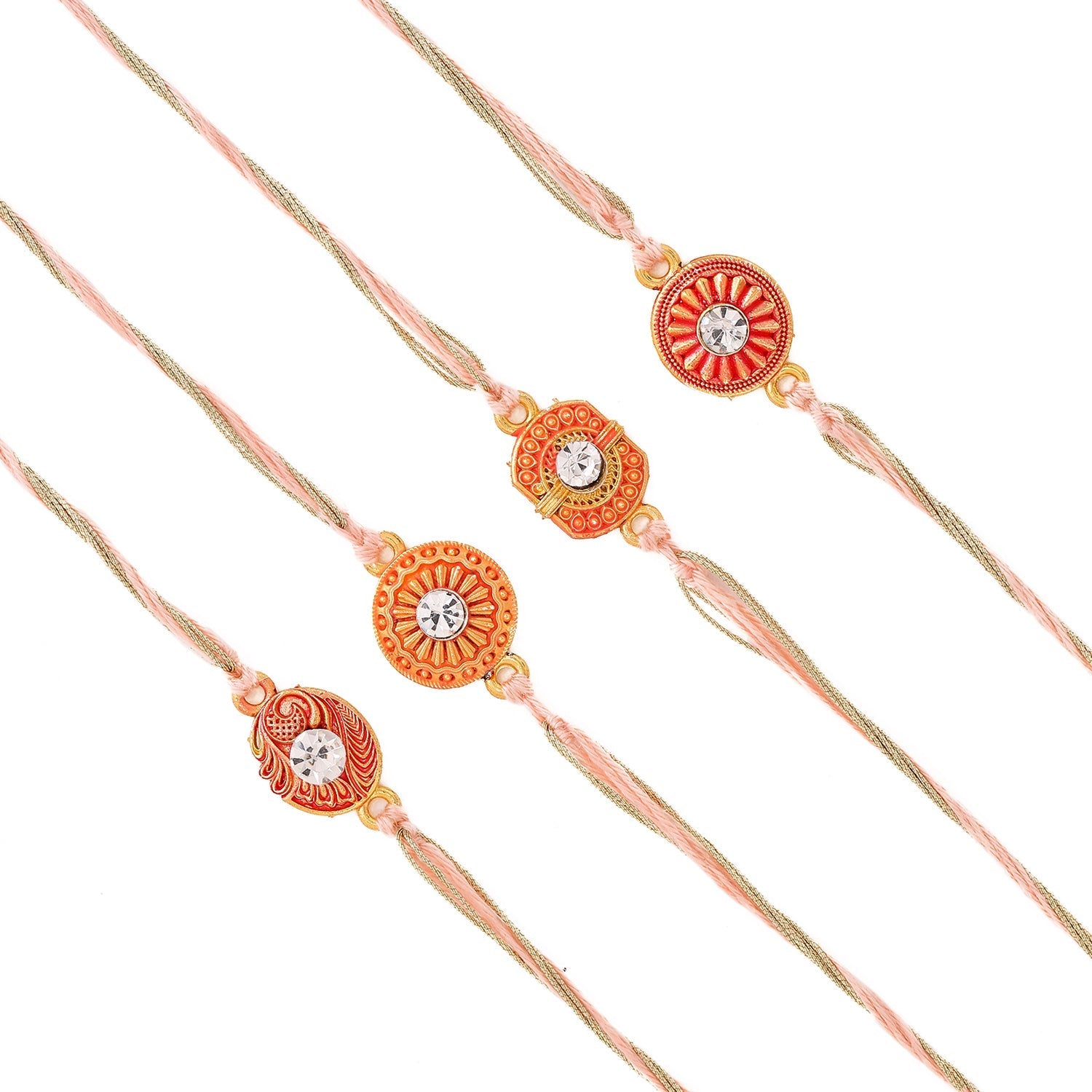 trueBrowns X Voylla Set Of 4 Designer Rakhi With Roli Chaawal Pack - Distacart