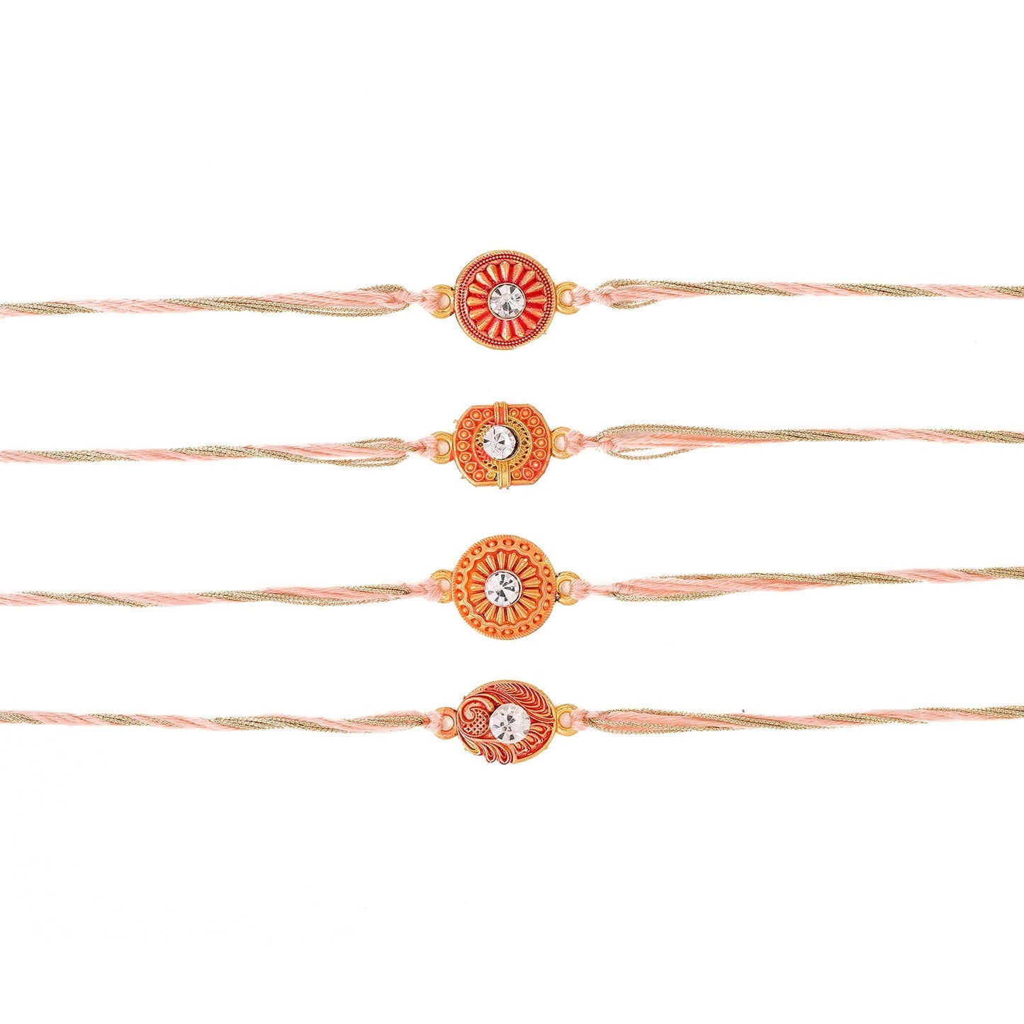 trueBrowns X Voylla Set Of 4 Designer Rakhi With Roli Chaawal Pack - Distacart