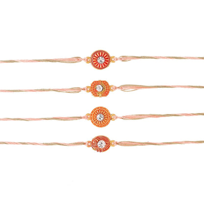 trueBrowns X Voylla Set Of 4 Designer Rakhi With Roli Chaawal Pack - Distacart