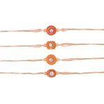 Thumbnail for trueBrowns X Voylla Set Of 4 Designer Rakhi With Roli Chaawal Pack