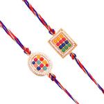 Thumbnail for trueBrowns X Voylla Set of 2 Multicolor Thread Rakhis With Beautiful Beads