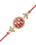 Thumbnail for trueBrowns X Voylla Set of 2 Enameled Kundan And CZ Sparkling Rakhis