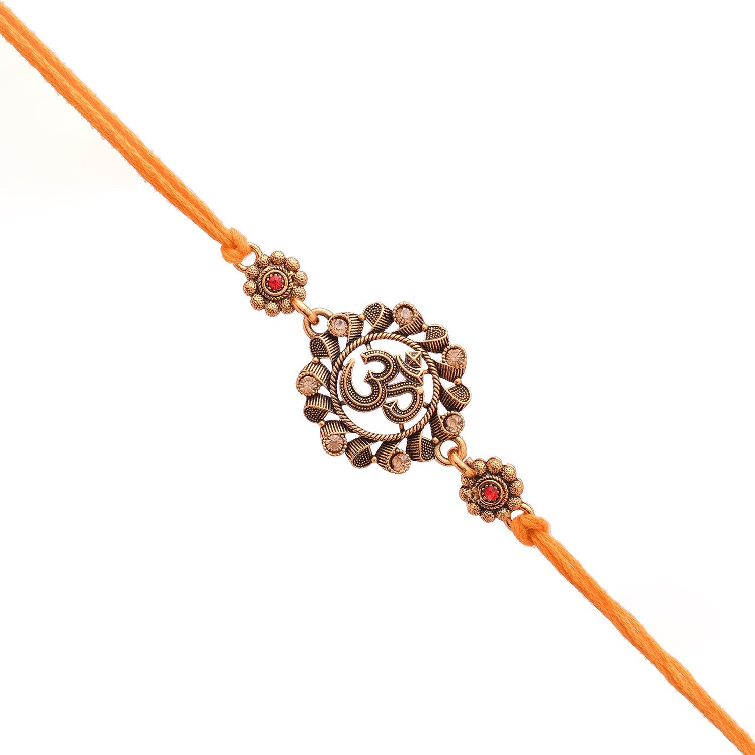 trueBrowns X Voylla Deity Inspired 'OM' Rakhi With Red Thread - Distacart