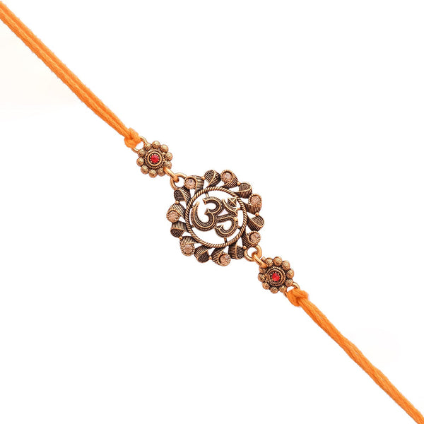 trueBrowns X Voylla Deity Inspired 'OM' Rakhi With Red Thread