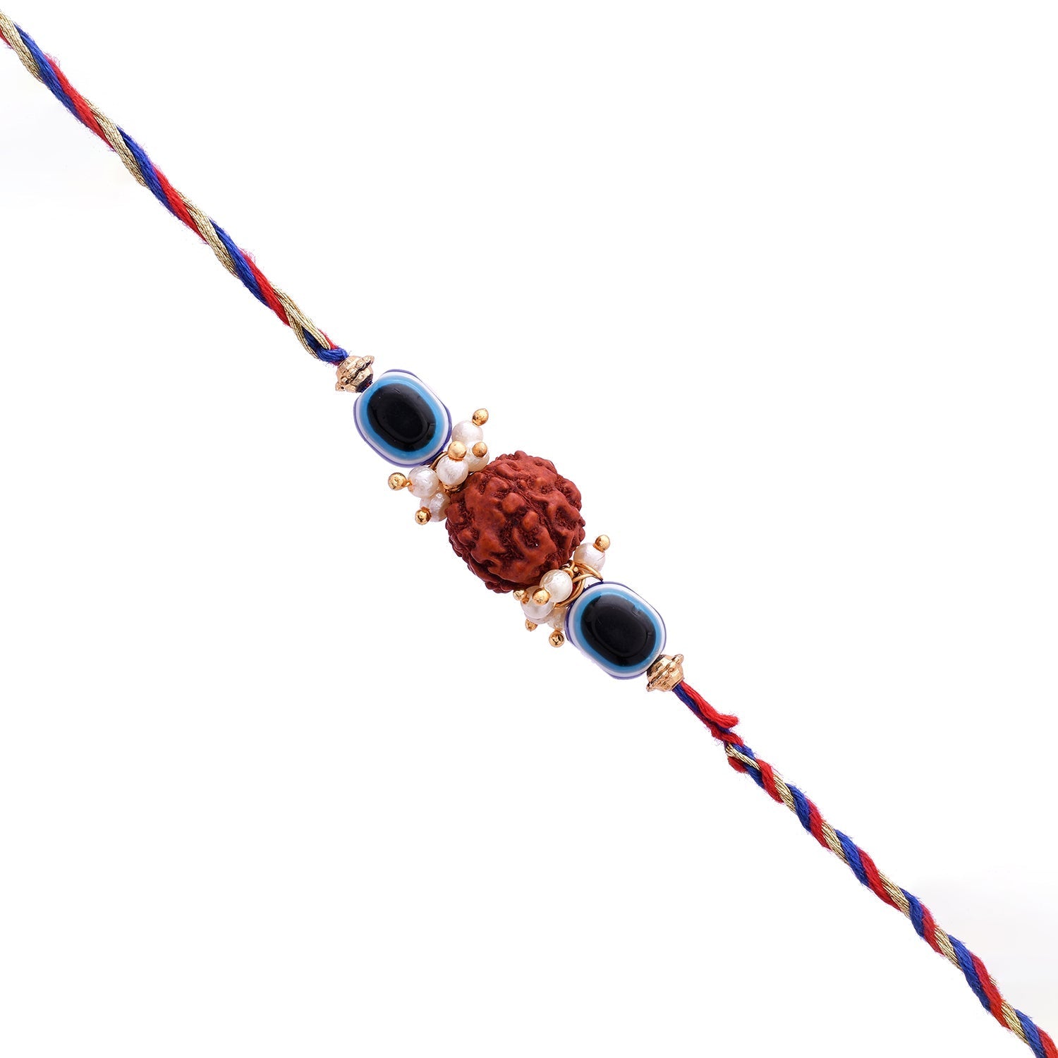 trueBrowns X Voylla Evil Eye Beaded Rakhi Embellished With Rudraksha - Distacart