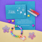 Thumbnail for trueBrowns X Voylla Pink Unicorn Kids Convertible Rakhi with Colorful Beads - Distacart