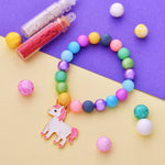 Thumbnail for trueBrowns X Voylla Pink Unicorn Kids Convertible Rakhi with Colorful Beads - Distacart