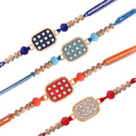 Thumbnail for trueBrowns X Voylla Set of 4 Colorful Meenakari Enamel Work Rakhi
