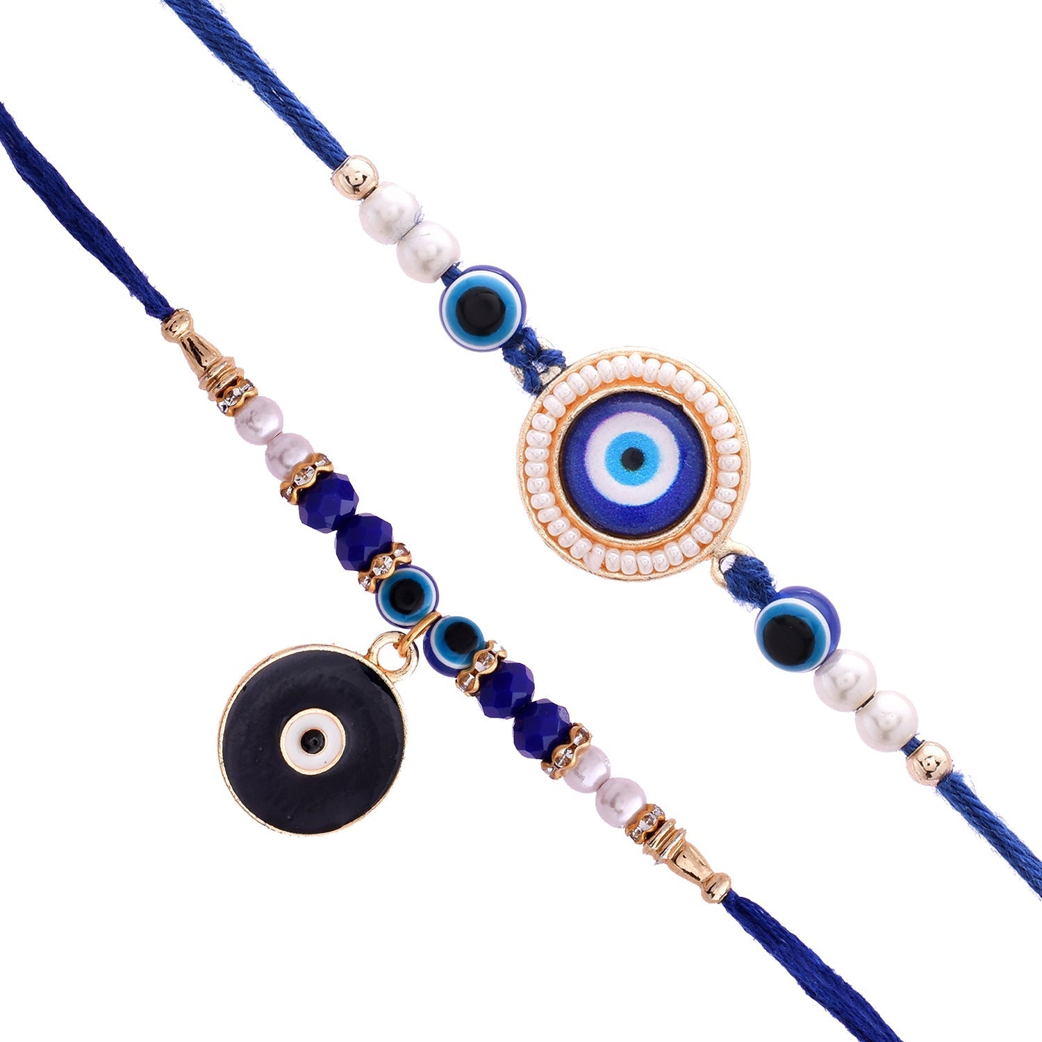 trueBrowns X Voylla Set of 2 Evil Eye Motif Rakhis - Distacart