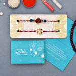 Thumbnail for trueBrowns X Voylla Set Of 2 Colorful Stones And Rudraksha Evil Eye Rakhi
