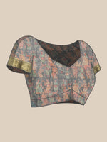 Thumbnail for Multicolor Cotton Blend Printed Kalamkari Saree with Unstitched Blouse - Hiral Fashion - Distacart