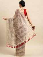 Thumbnail for Multicolor Cotton Blend Printed Kalamkari Saree with Unstitched Blouse - Hiral Fashion - Distacart