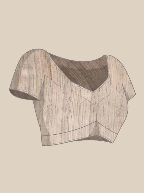 Multicolor Cotton Blend Printed Kalamkari Saree with Unstitched Blouse - Hiral Fashion - Distacart