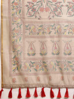 Thumbnail for Multicolor Cotton Blend Printed Kalamkari Saree with Unstitched Blouse - Hiral Fashion - Distacart