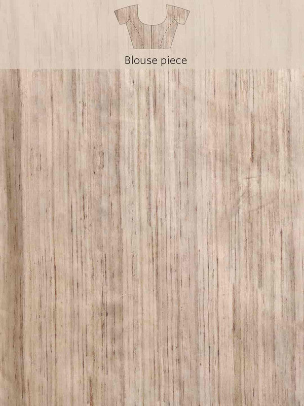 Multicolor Cotton Blend Printed Kalamkari Saree with Unstitched Blouse - Hiral Fashion - Distacart