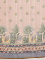 Thumbnail for Beige Cotton Blend Printed Madhubani Saree with Unstitched Blouse - Hiral Fashion - Distacart