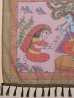 Thumbnail for Gray Cotton Blend Printed Madhubani Saree with Unstitched Blouse - Hiral Fashion - Distacart