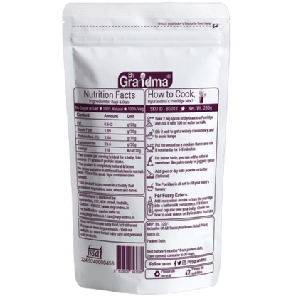 By Grandma Sprouted Cereal Mix - Ragi and Oats - Distacart
