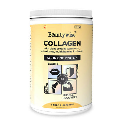 Beautywise All In One Collagen Proteins - Banana Caramel - Distacart