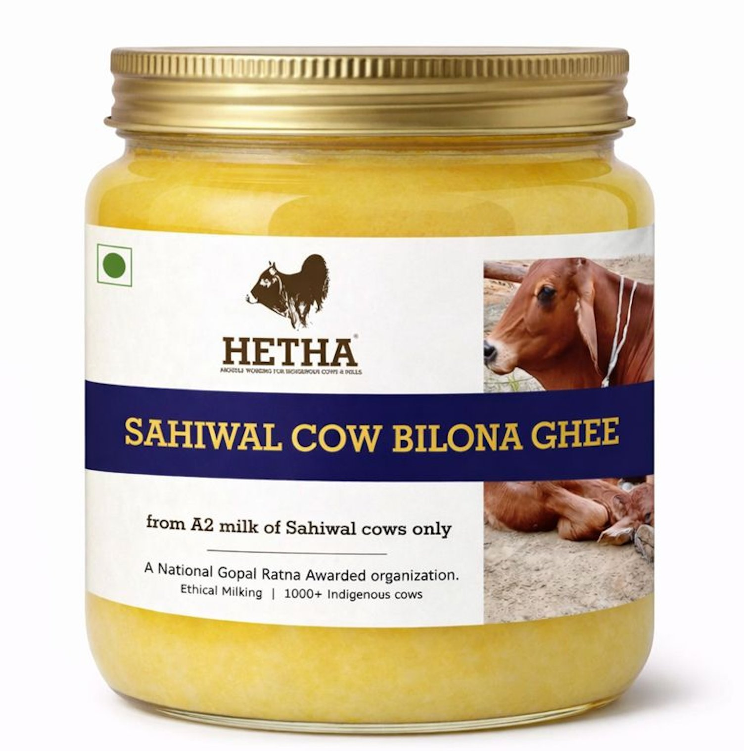 Hetha Sahiwal Cow A2 Cultured Bilona Ghee / A2 Ghee - Distacart