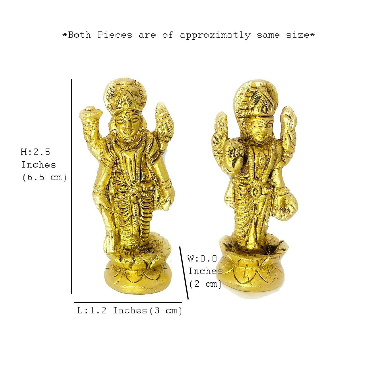 Vyomika Decor Small Lakshmi Vishnu Murti God And Goddess Standing Idol - Distacart