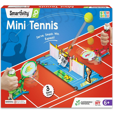 Smartivity Tabletop Tennis Game Kit For Kids 6 To 12, 2-Player Stem Toy With Mechanical Rackets & Scoreboard - Distacart
