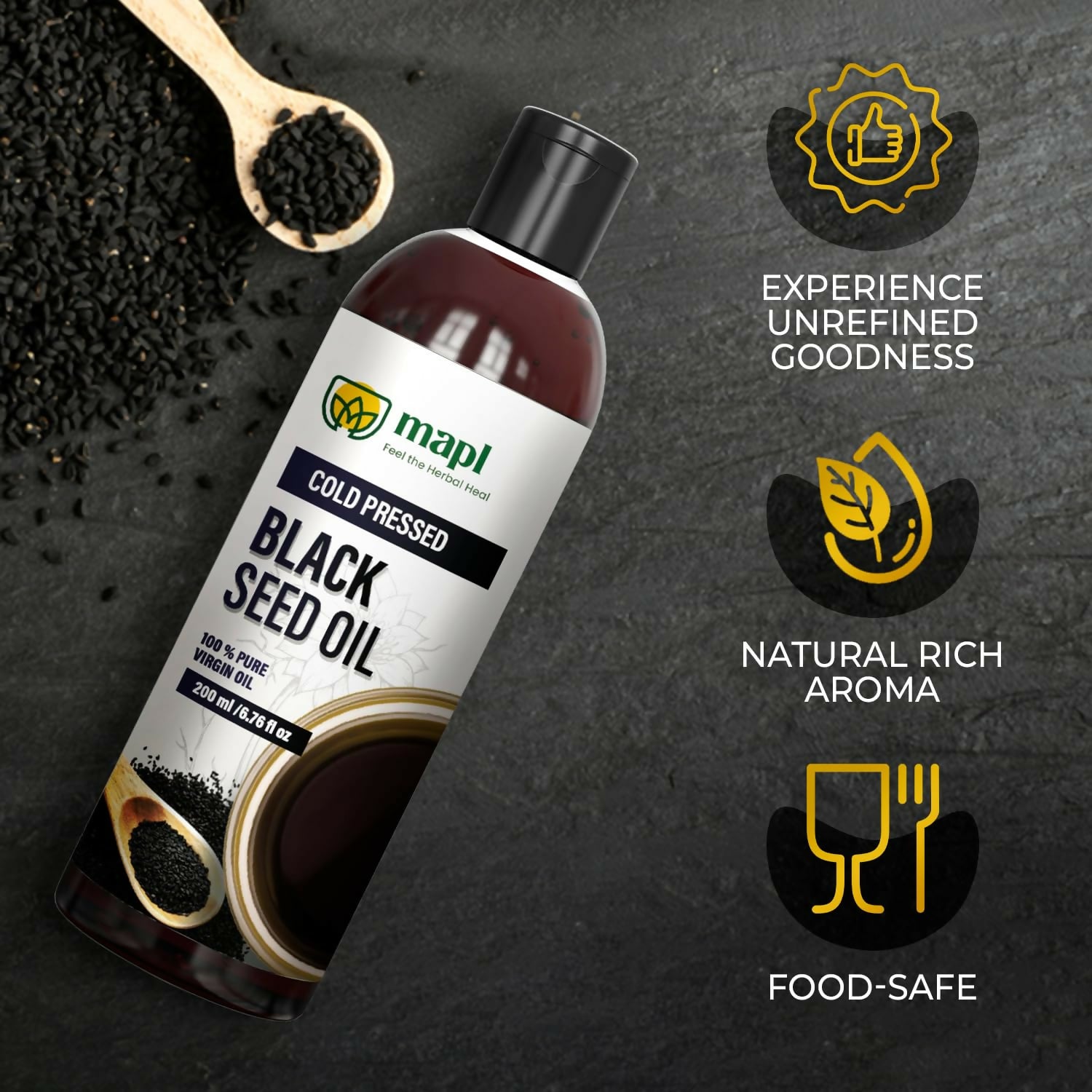 MAPL Organic Black Seed Oil Cold-Pressed