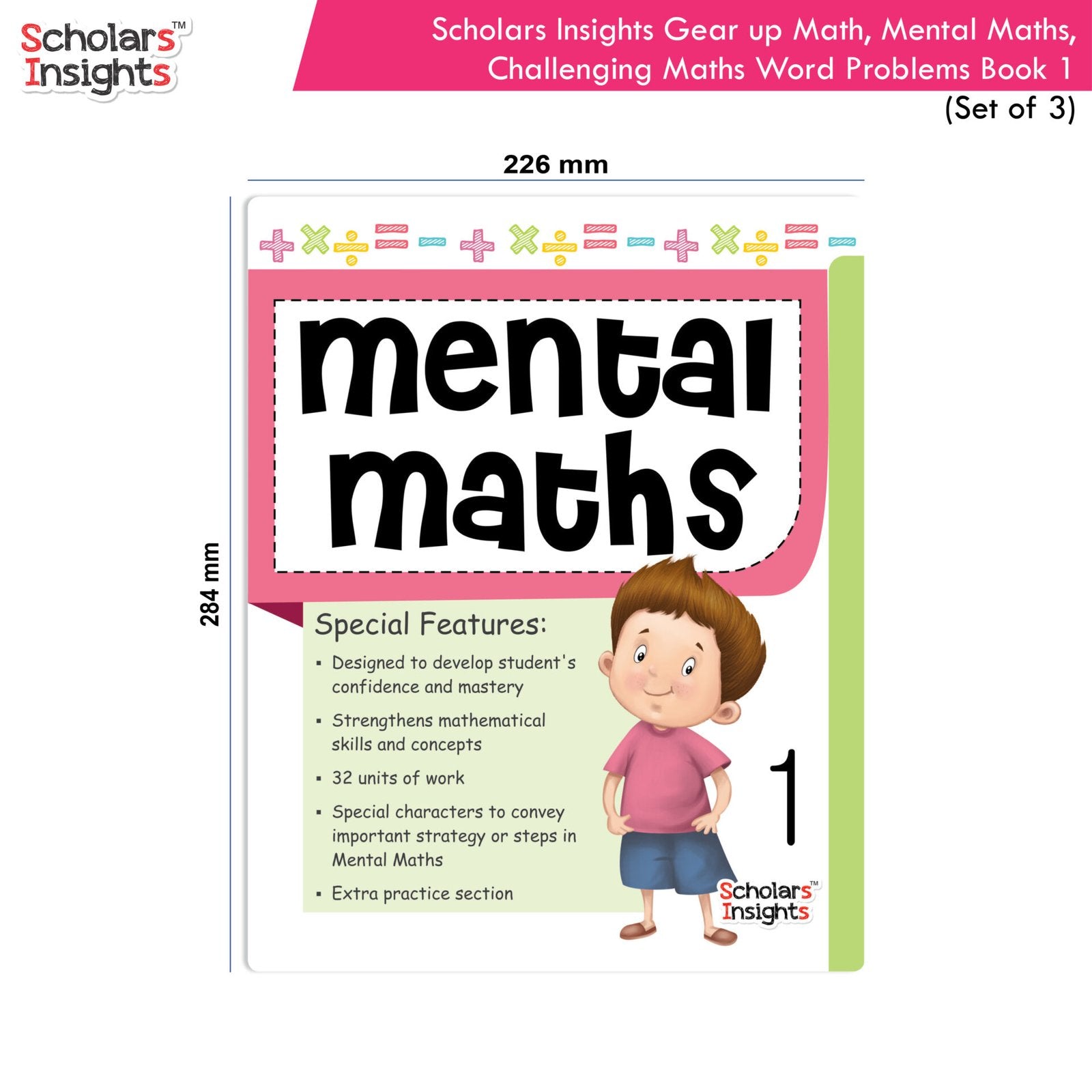 Scholars Insight Combo Set of Mathematics Workbooks For Grade 1| Set of 3| Problem Solving Book for Kids - Distacart