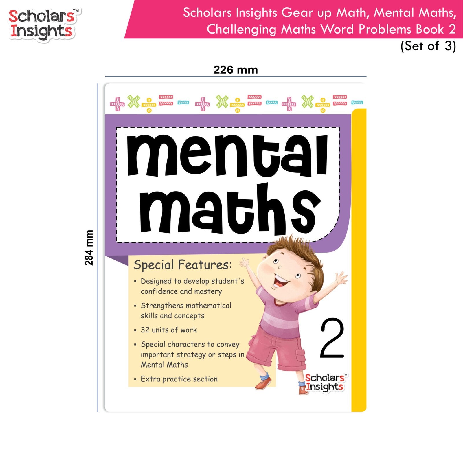 Scholars Insight Combo Set of Mathematics Workbooks For Grade 2| Set of 3| Problem Solving Book for Kids - Distacart