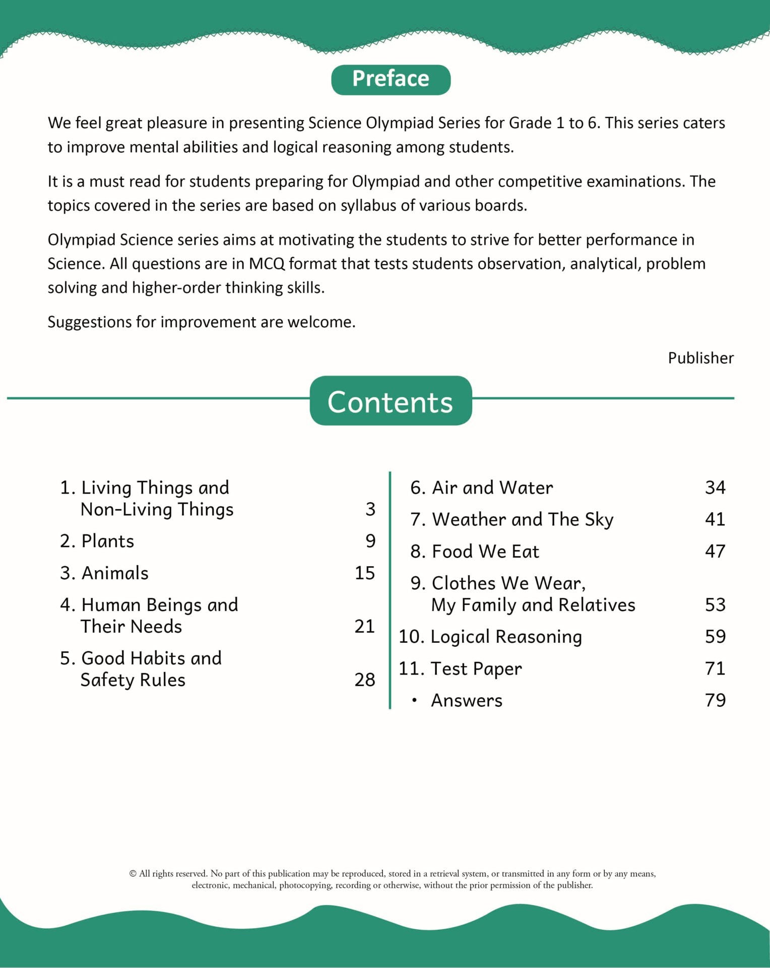 Scholars Insights Science Olympiad Grade 1| Science Practical Questions in MCQ format, QMR Sheet, Self Evaluation Sheet, Test Paper|Ages 6-7 Years - Distacart