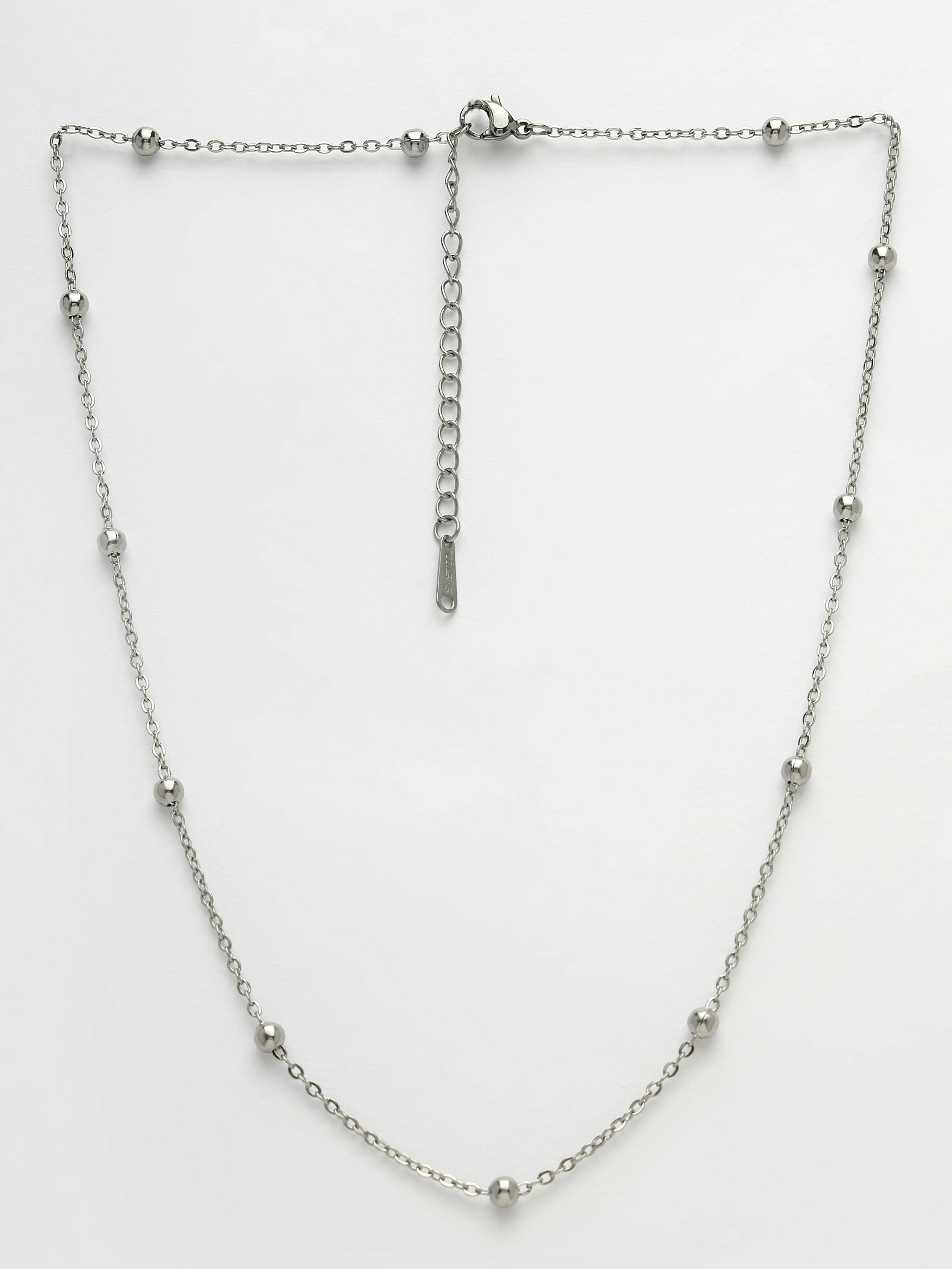 NVR Women's Silver-Toned Artificial Beads German Silver Oxidised Chain - Distacart